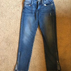 Frame ‘Le Boy’ Zip Hem Crop Jeans (EUC)
